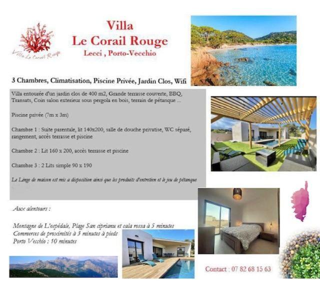 Villa Le Corail Rouge Corse Lecci Extérieur photo